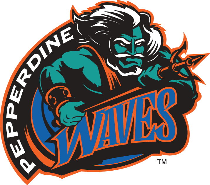 Pepperdine Waves 1998-2003 Primary Logo diy fabric transfer